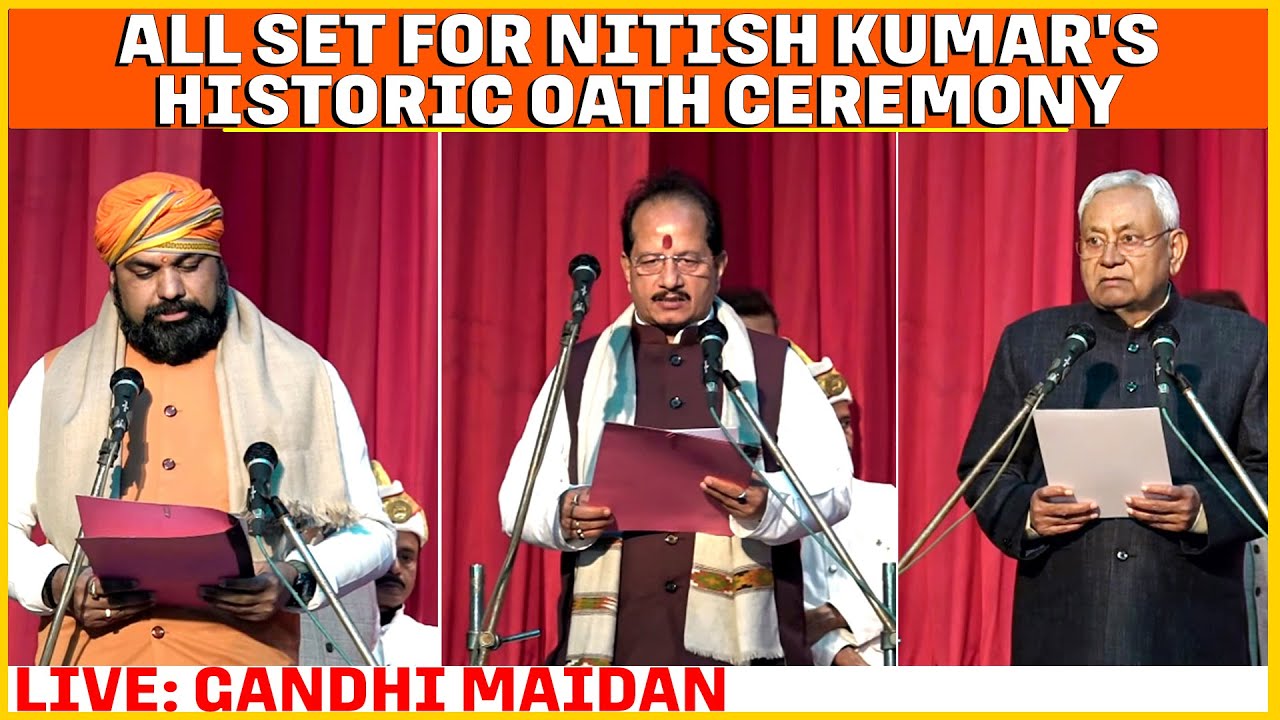 LIVE: Bihar government formation | Nitish Kumar to take Oath as CM | PM Modi | NDA | Gandhi Maidan