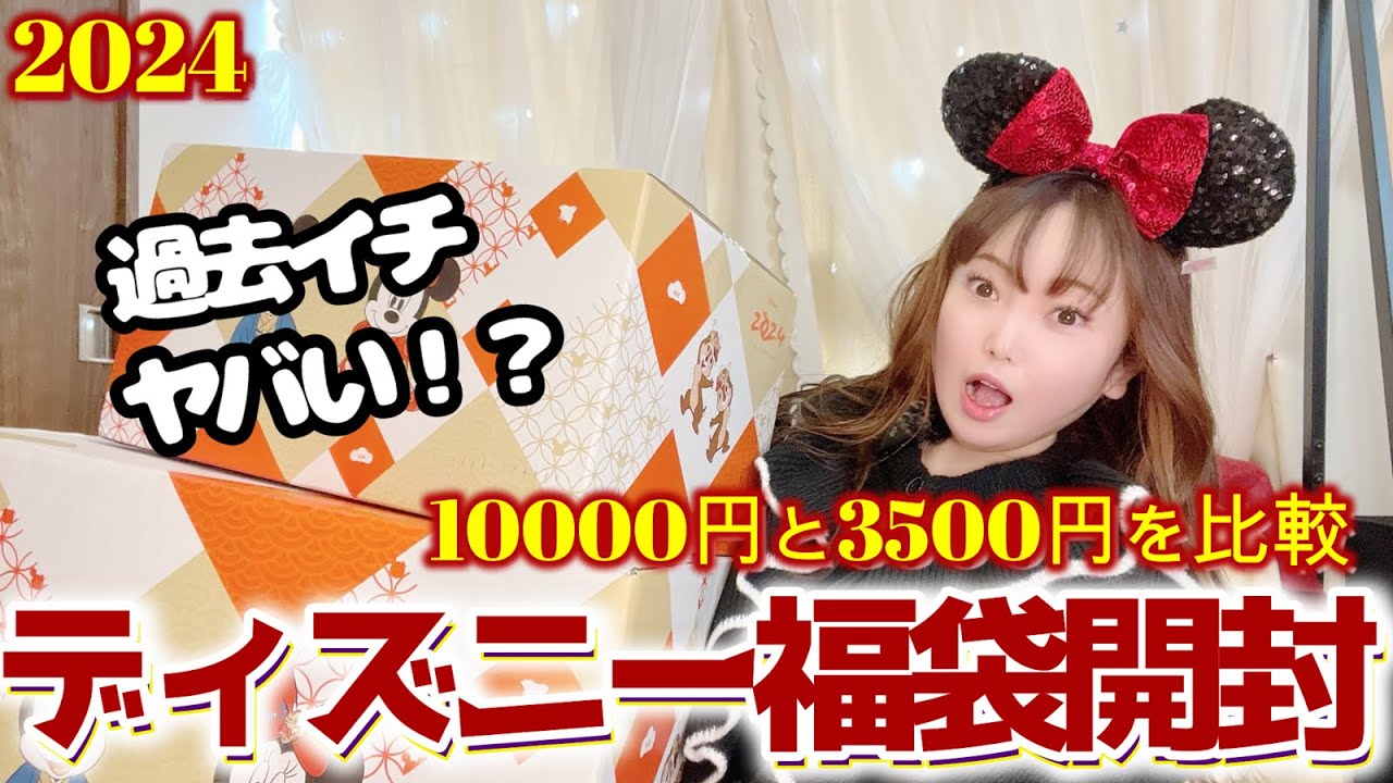 【最強の引き】ディズニーストア福袋1万円と3500円開封したらまさかの事態に…/2024年/ディズニー
