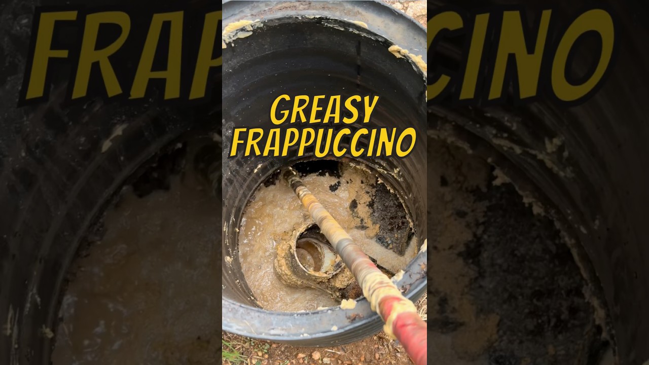 Pumping out a thicc grease trap #shorts