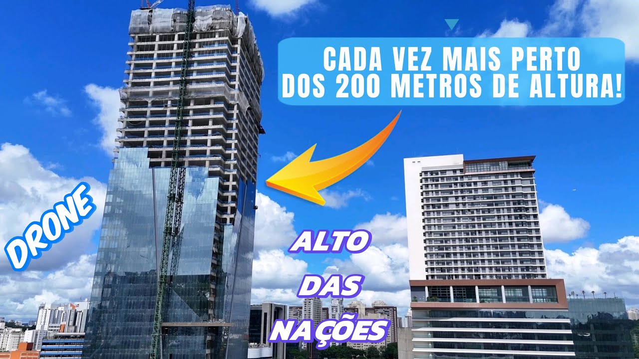 Vídeo quentíssimo: WTorre Carrefour cada vez mais perto dos 200 metros de altura! - São Paulo