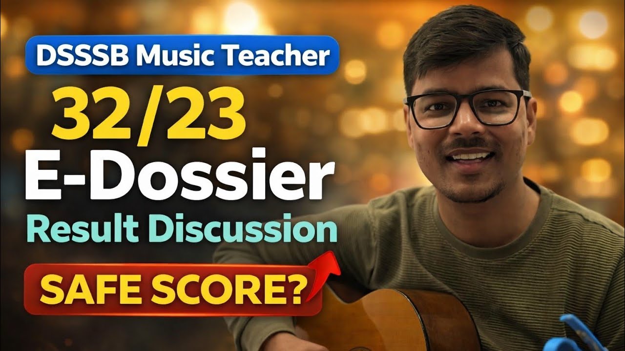 Live Dsssb Music Teacher 32/23 Result (E-Dossier) Discussion | Arok Classes | Shivam Shukla |