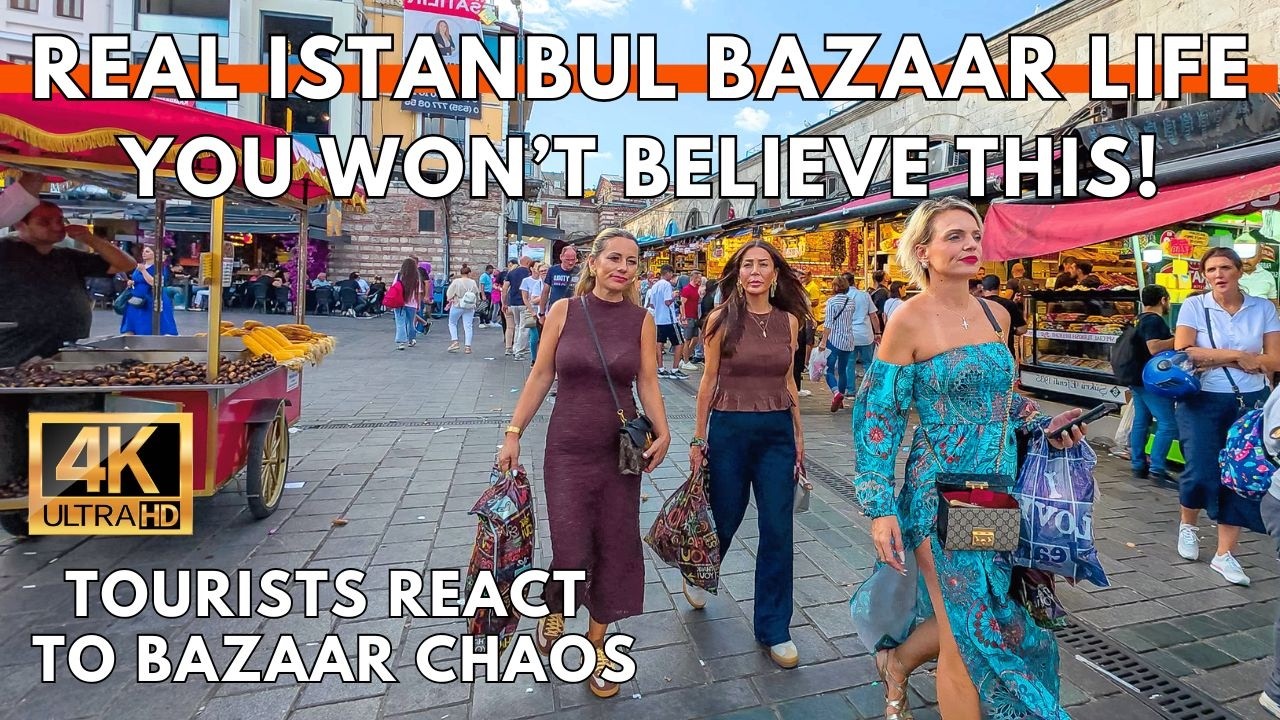 ISTANBUL TURKEY CITY CENTER 4K WALKING TOUR RESTAURANTS,BAZAAR,MARKETS AROUND SIRKECI & EMINONU