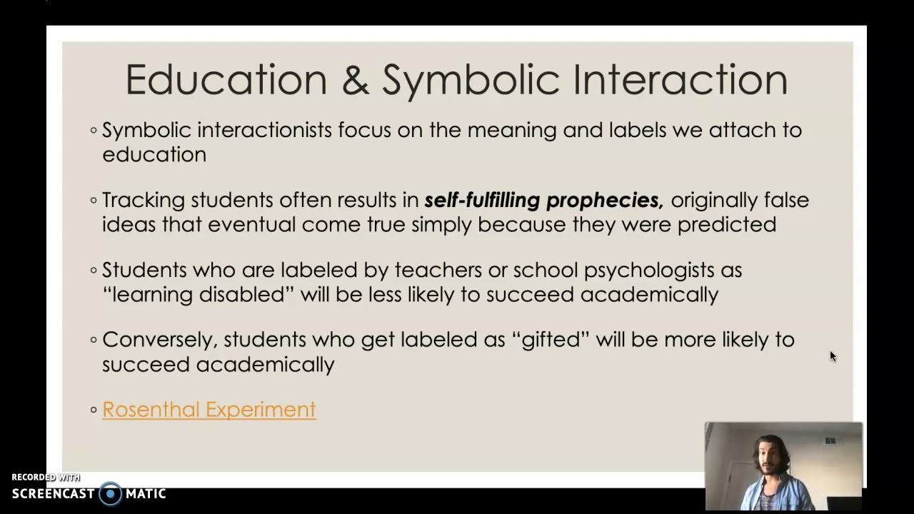 Eduation & Symbolic Interactionism