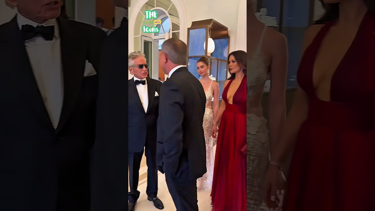 Michael Douglas At Event With Daughter And Wife #michaeldouglas #catherinezetajones