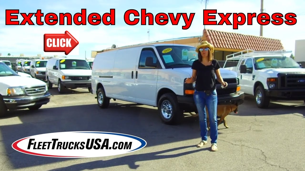 2010 Chevy Express Extended 6.0L Cargo Van, Exceptional - FleetTrucksUSA.com