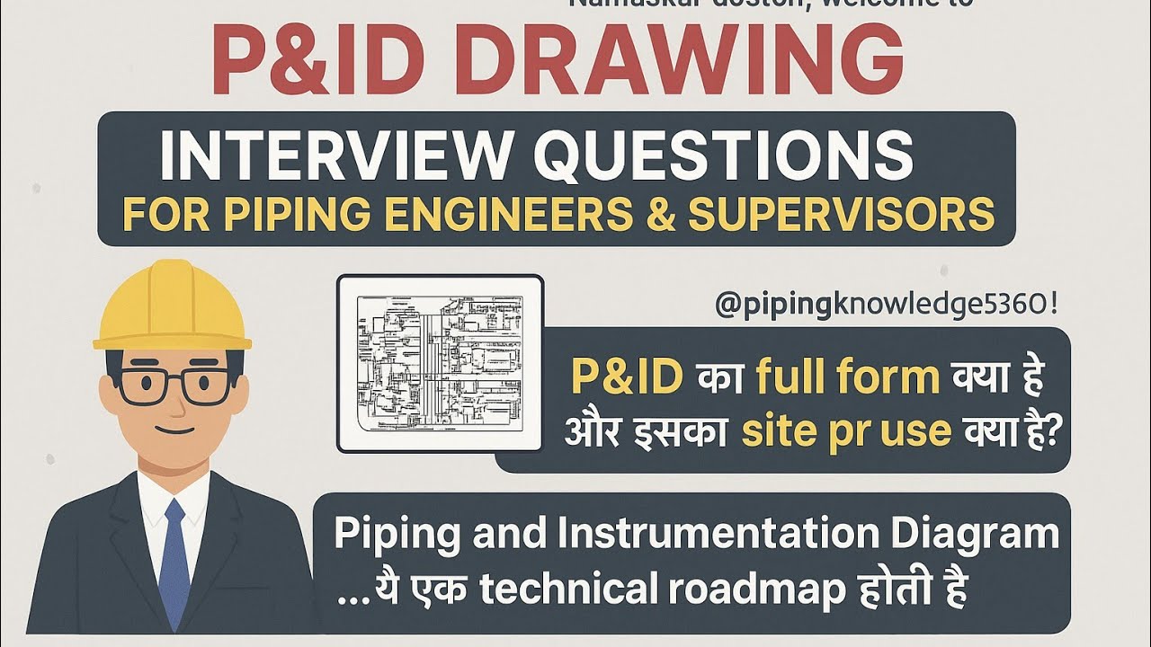 &ID Drawing Interview Questions | #video | Piping Engineer & Supervisor Guide @pipingknowledge5360