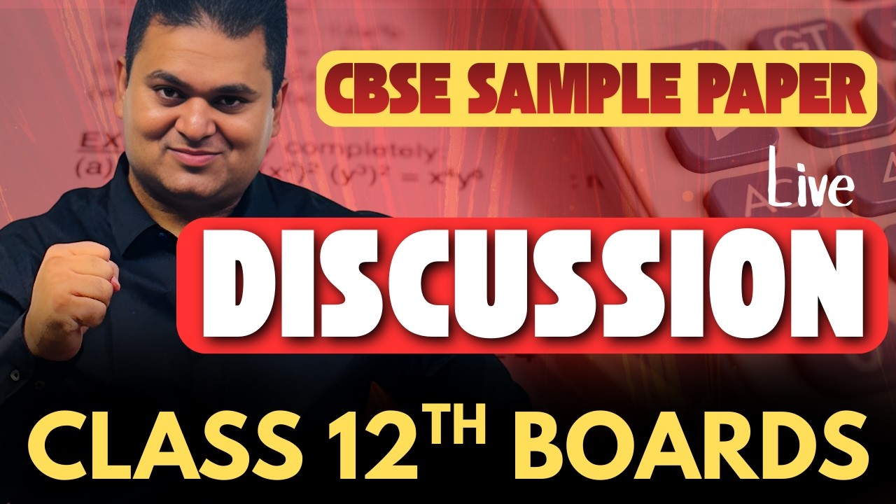 CBSE Sample Paper Discussion 🔥 LIVE with AIR 15 | CBSE Boards 2026 Strategy & Solutions