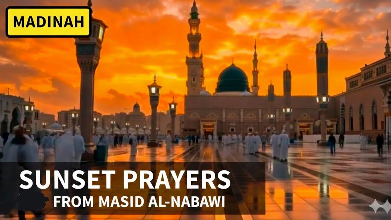 Golden Hour at Masjid al Nabawi | Gumbade Khijra & Nasheed Beauty #ProphetsMosque #Nasheed #Medina