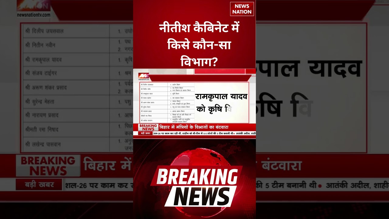 Bihar Cabinet Portfolio: Nitish Kumar कैबिनेट में किसे कौन-सा विभाग? | Vijay Sinha #shorts
