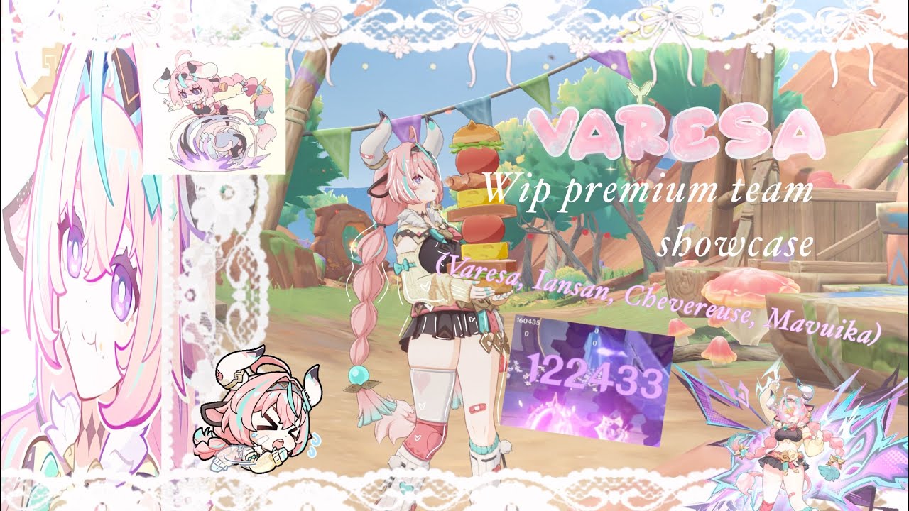 WIP Varesa premium team showcase!! ♡ | Genshin Impact