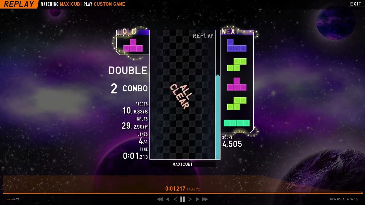 [FORMER] [TETR.IO] 1st pc WR ? : 1.230 by MAXICUBI