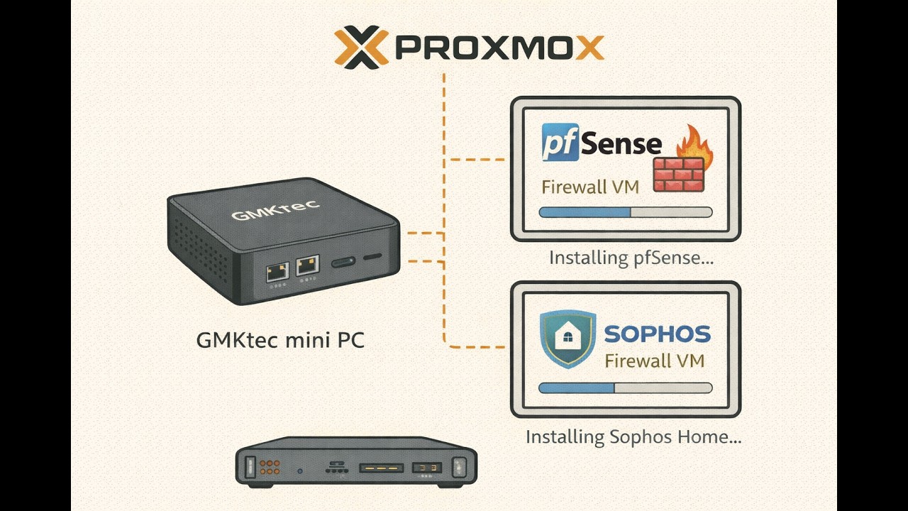 Proxmox on GMKtec N150 – Install pfSense & Sophos Home Firewall as VMs
