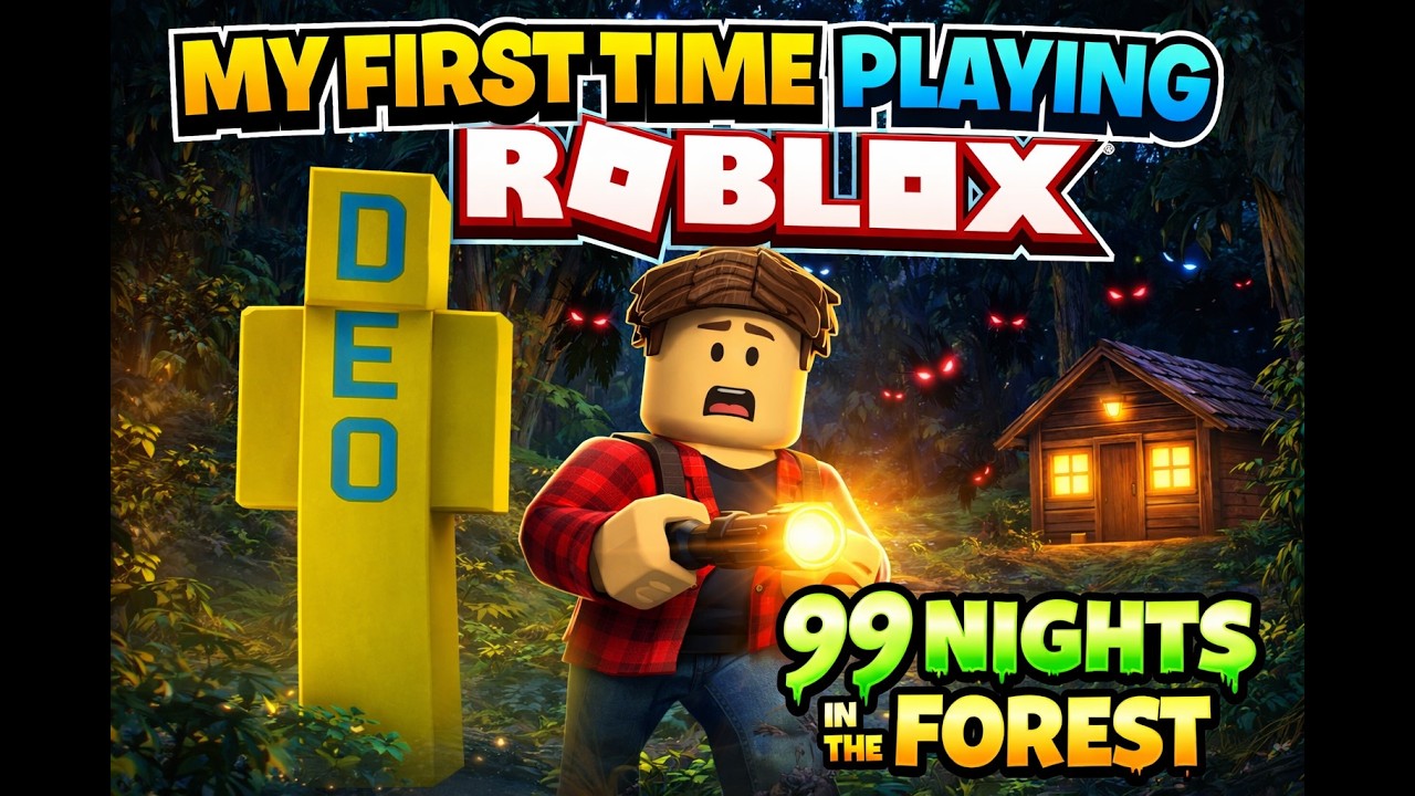 My first time playing roblox  #99nightintheforest