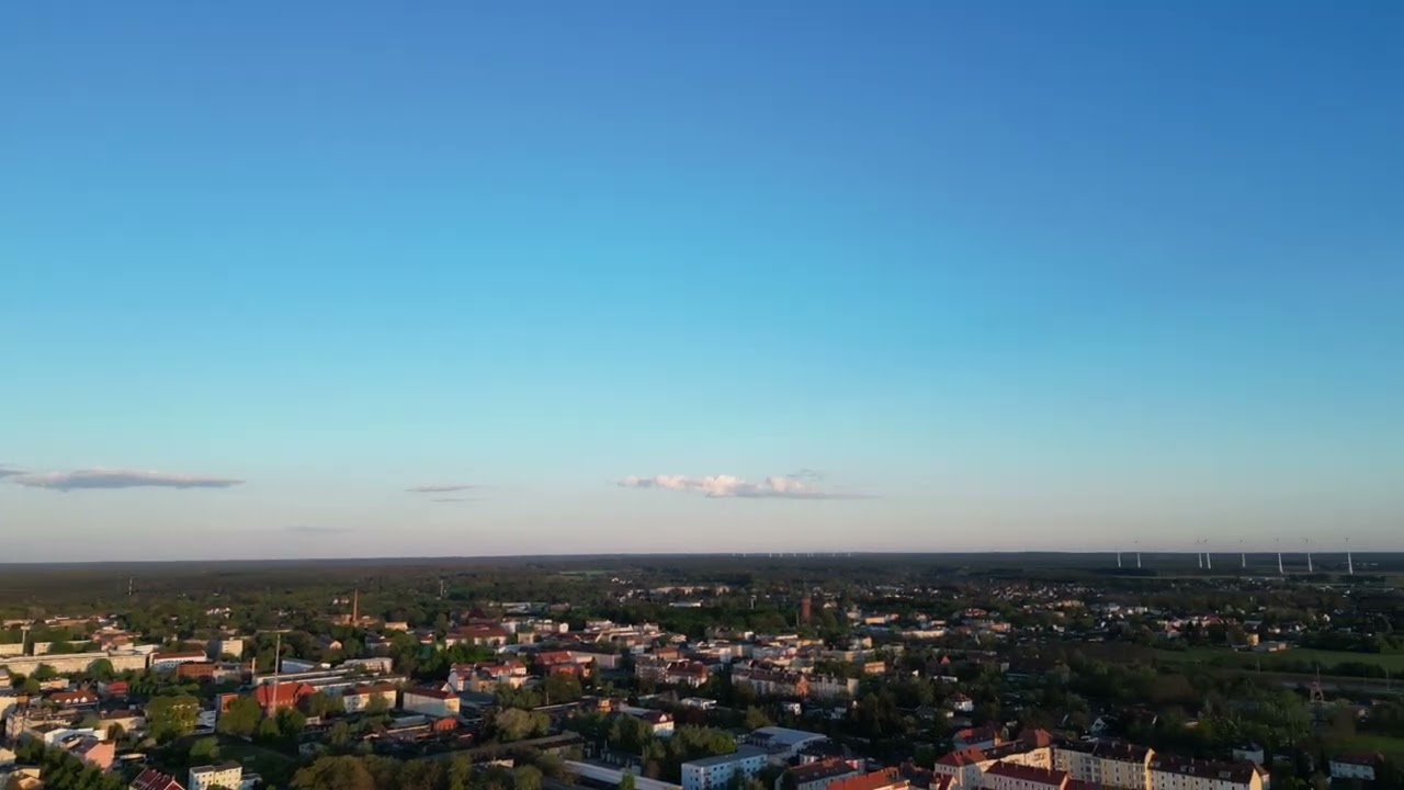 Mit Drohne &uuml;ber Forst (Lausitz)/With drone over Forst (Lausitz)