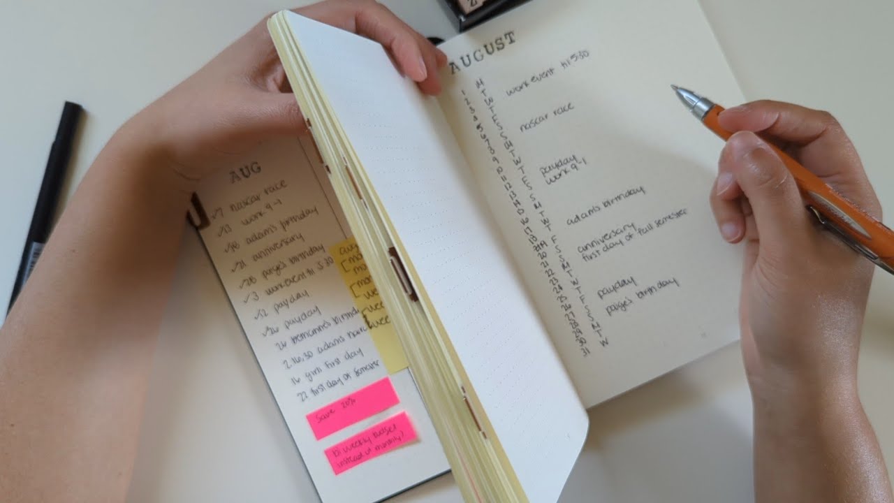 August 2022 plan with me | monthly plan with me | bullet journal | Nicole Makes Plans| leuchtturm