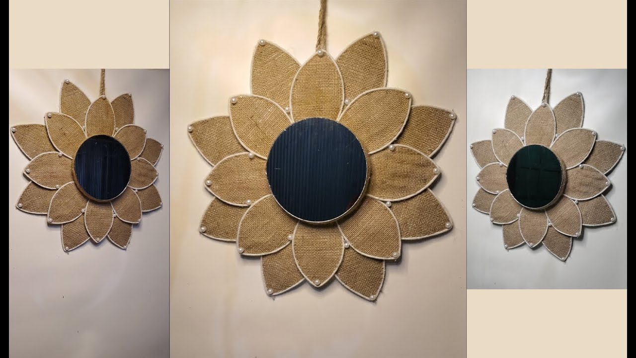 Jute Craft Wall Hanging Mirror Decorations | diy small Entryways Mirror | Jute Rope Craft