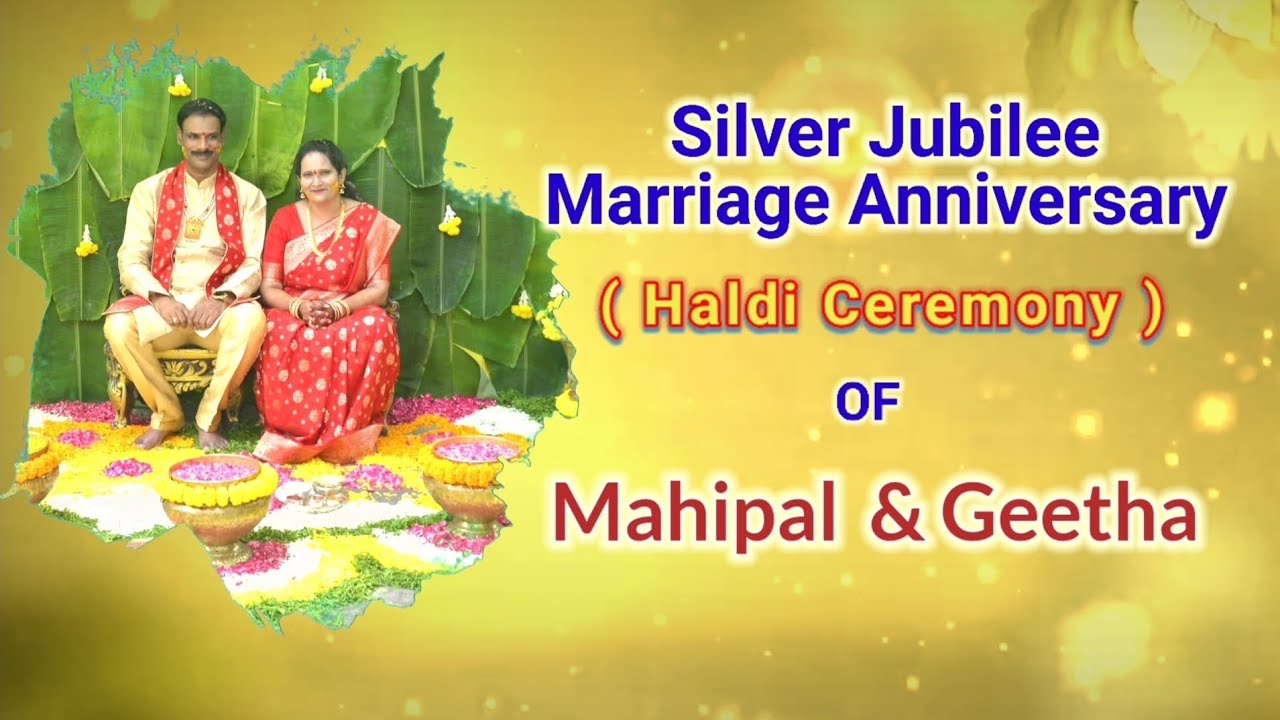 Mahipal Reddy &hearts;️ Geetha Reddy Silver Jubilee Marriage Anniversary Haldi Ceremony #gardenergeetha