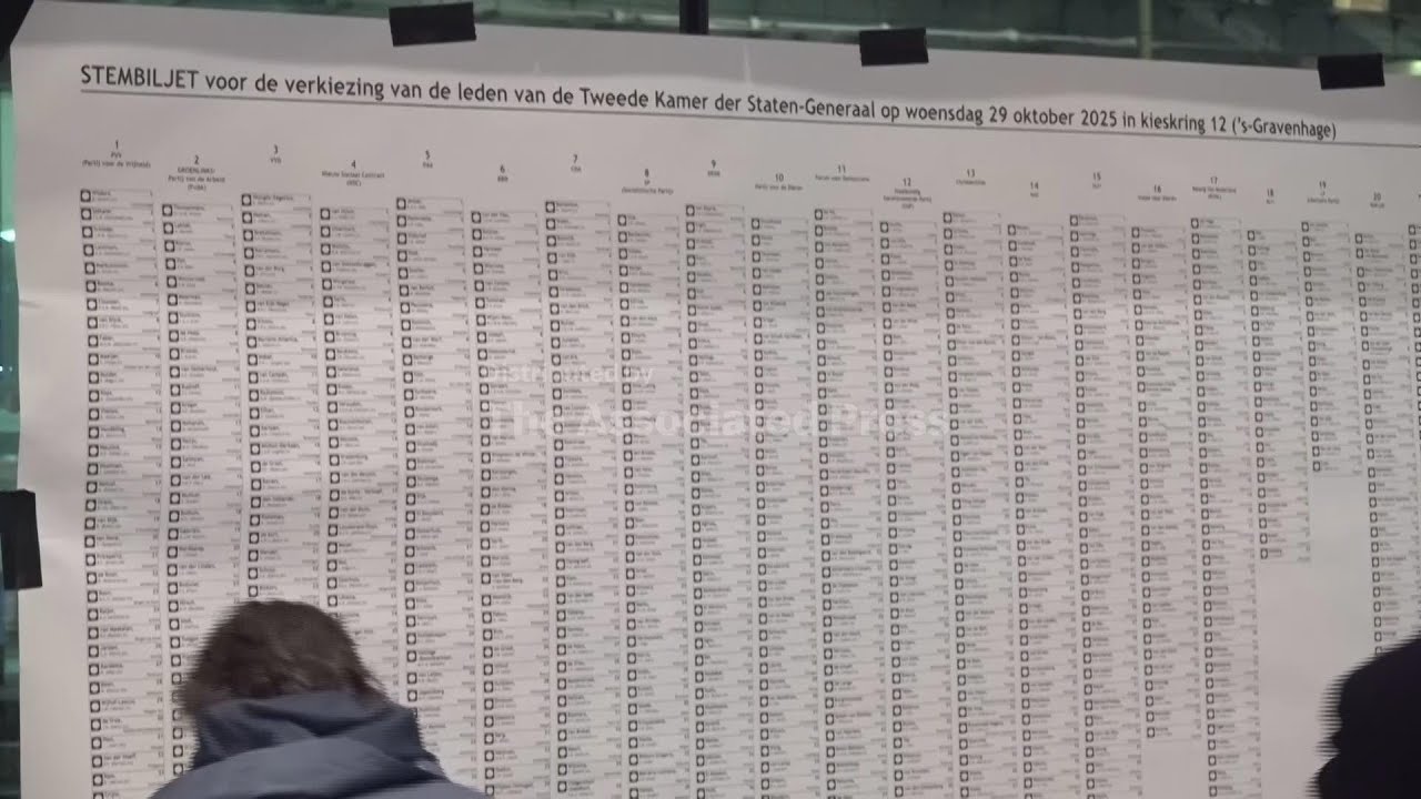 Dutch wrestle with giant paper ballots as they vote in tense snap election
