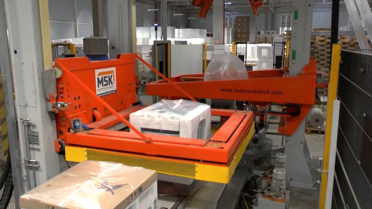 MSK Folienhaubenverpackung f&uuml;r Haushaltsger&auml;te (Hybrid-Anlage)