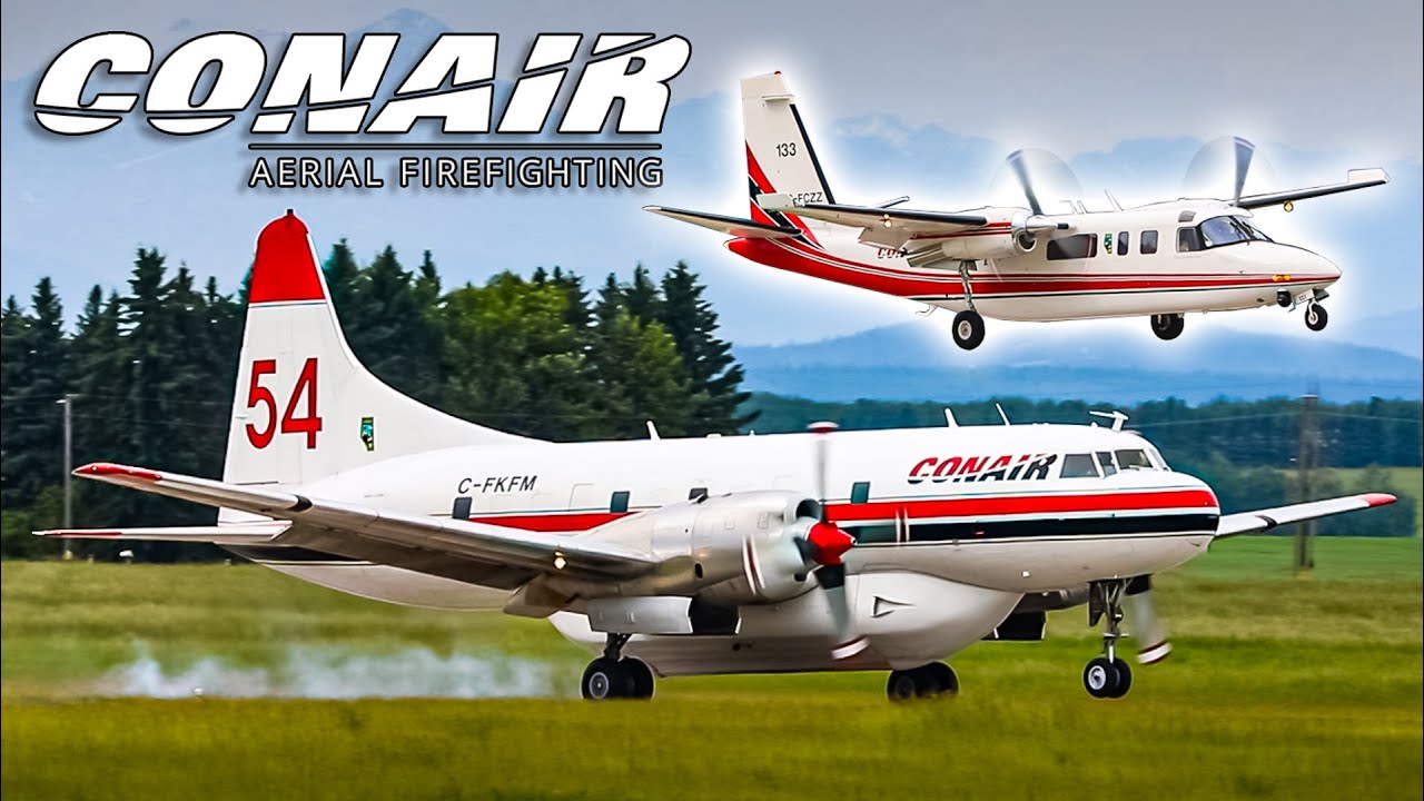 FIREFIGHTING CONVAIR! - Conair Group CV-580 at Calgary/Springbank Airport