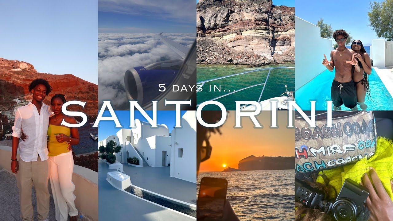 Путешествуйте с нами по Санторини — наш первый отпуск вдвоем! (Перелет, еда, закаты... и мы 