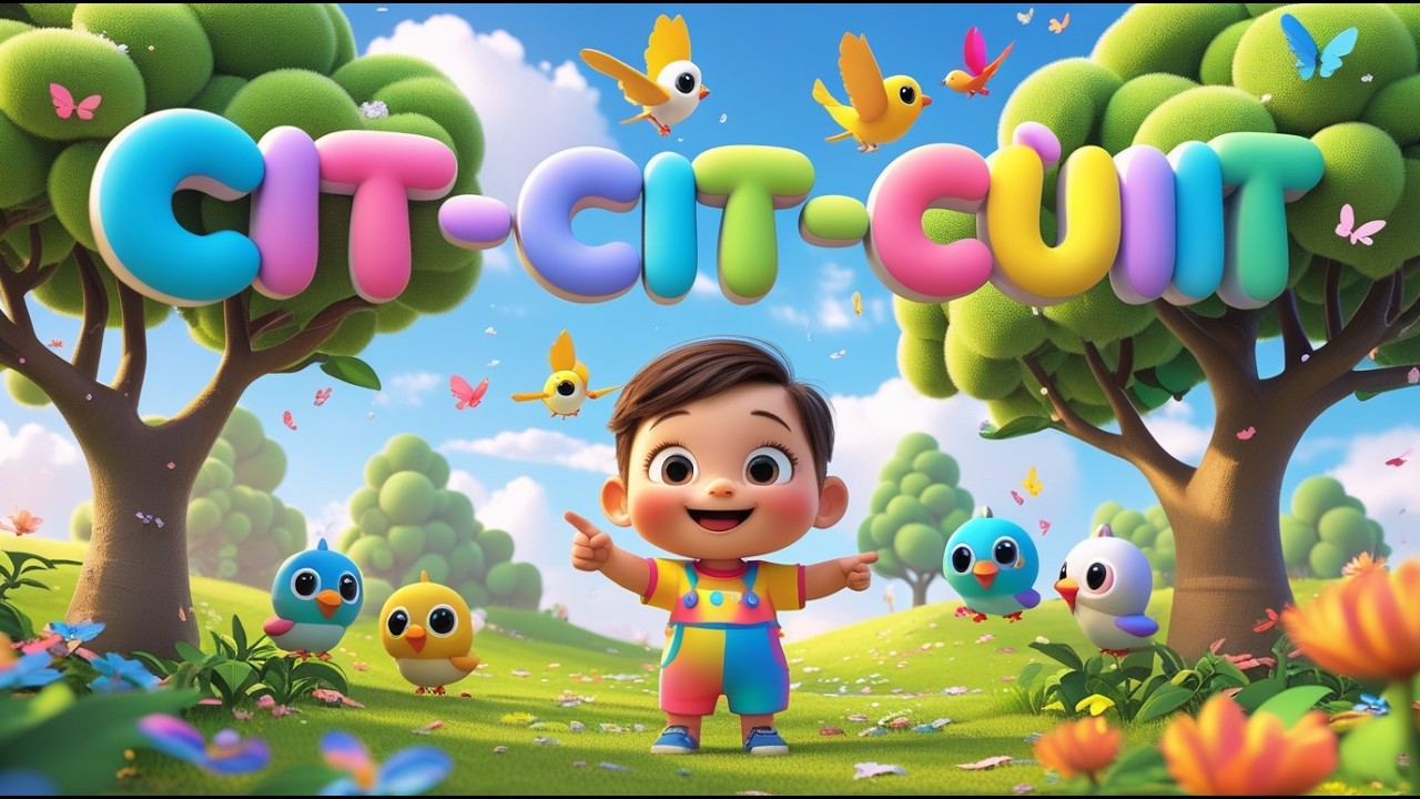 CIT-CIT-CUIT BURUNG BERNYANYI - LAGU ANAK BALITA UNTUK BELAJAR DAN BERMAIN | Lopelope