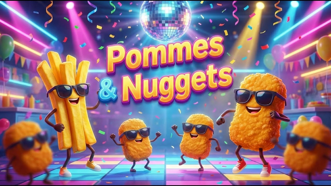 Pommes & Nuggets Party-Hit 🍟🎵 | Kinderdisco Lied zum Tanzen & Mitsingen
