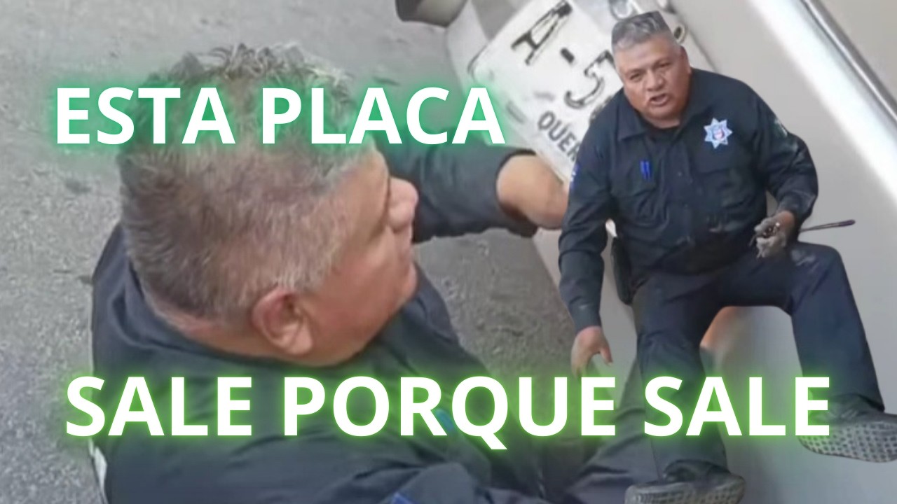 POLICIA TERMINA REVOLCADO por ARRANCARLE la PLACA a CIVIL