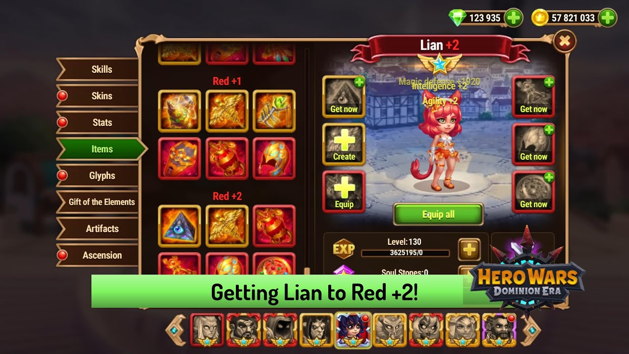 Buffing Up Lian! — Hero Wars: Dominion Era
