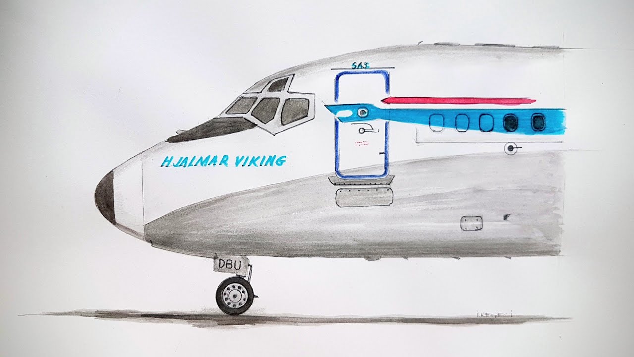 Mc.Donnel Douglas DC-9-40, Scandinavian Air, speed drawing