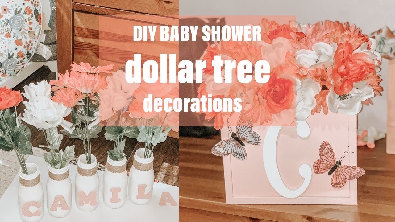 EASY DIY BABY SHOWER DECORATIONS !! using dollar tree supplies!
