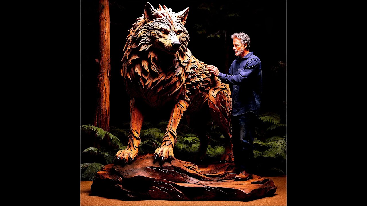 Wood + Chainsaw + Crazy Talent = Wolves & Bears!