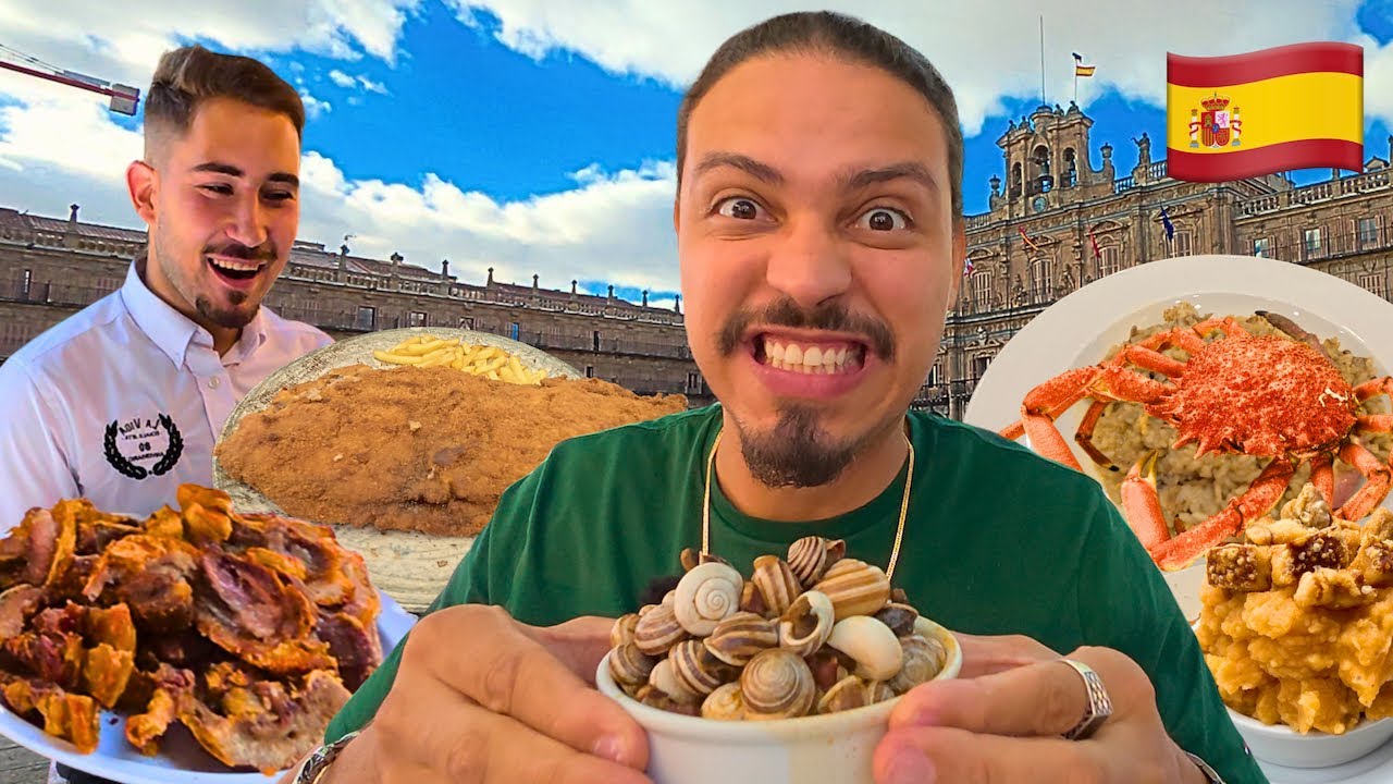 Provando Comidas Típicas da Espanha! 🇪🇸 Caracóis, Hornazo e Outras Surpresas em Salamanca 😳