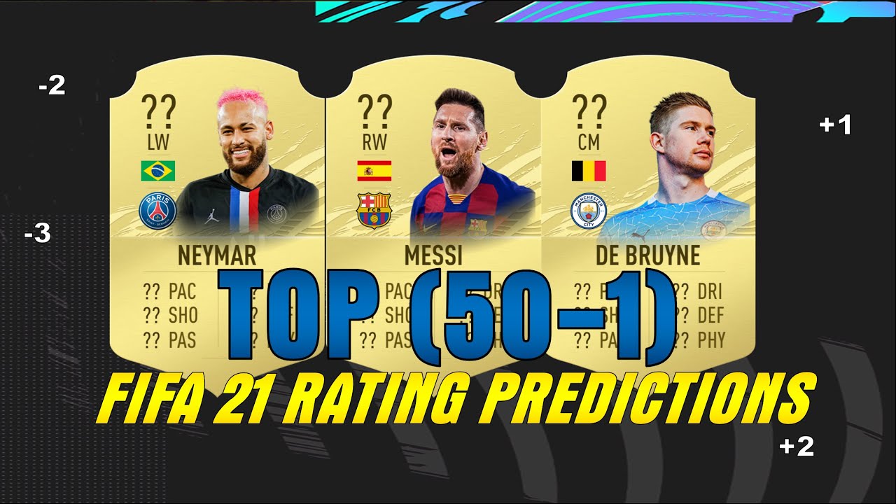 FIFA 21 TOP 100 Player Rating Prediction (50-1) 🔥😬| ft. Messi, Neymar, KDB & more
