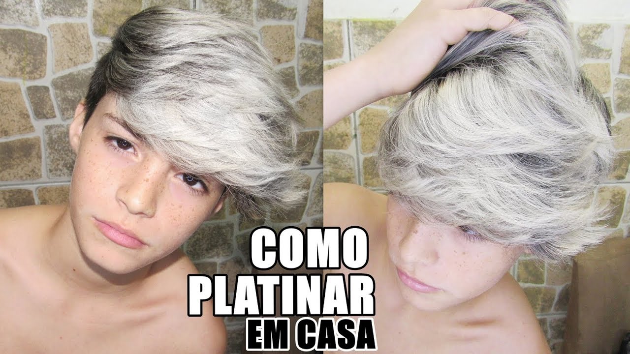 COMO PLATINAR O CABELO MASCULINO EM CASA 😱 COMO FAZER 😱 DIVOS ENSINAM