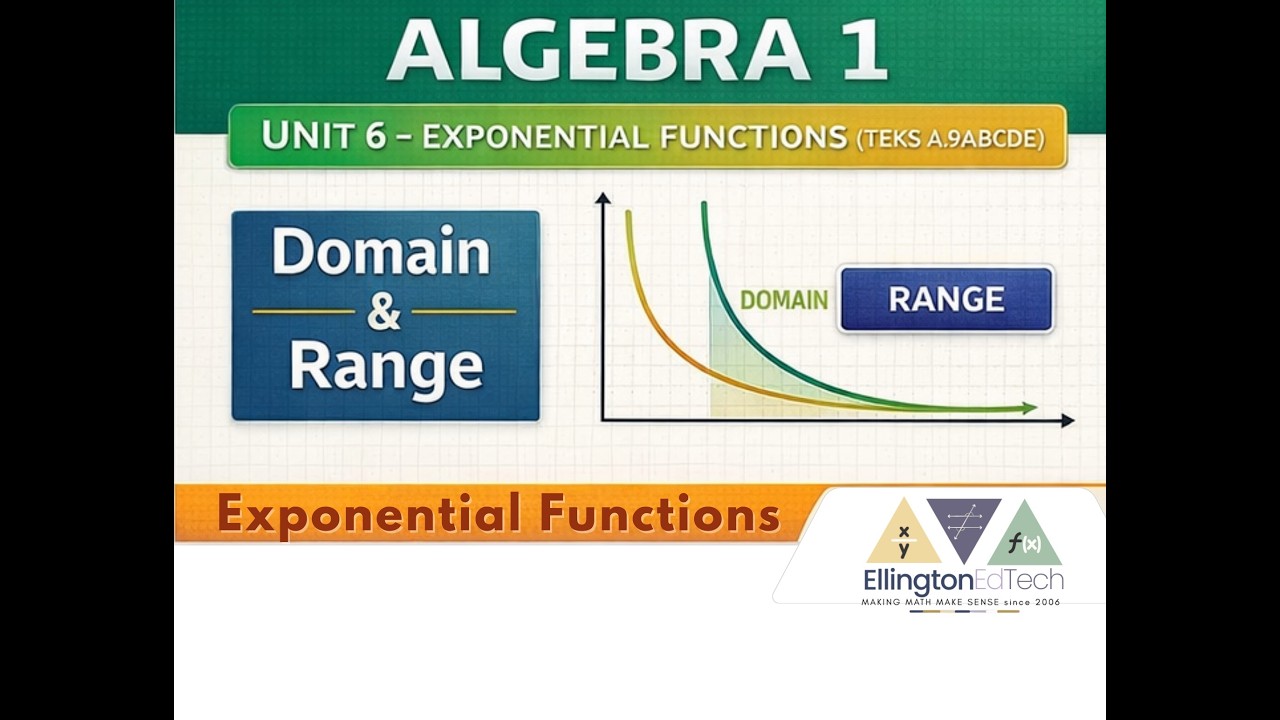 Domain and Range of Exponential Functions | Algebra 1 in Texas (A.9ABCDE)