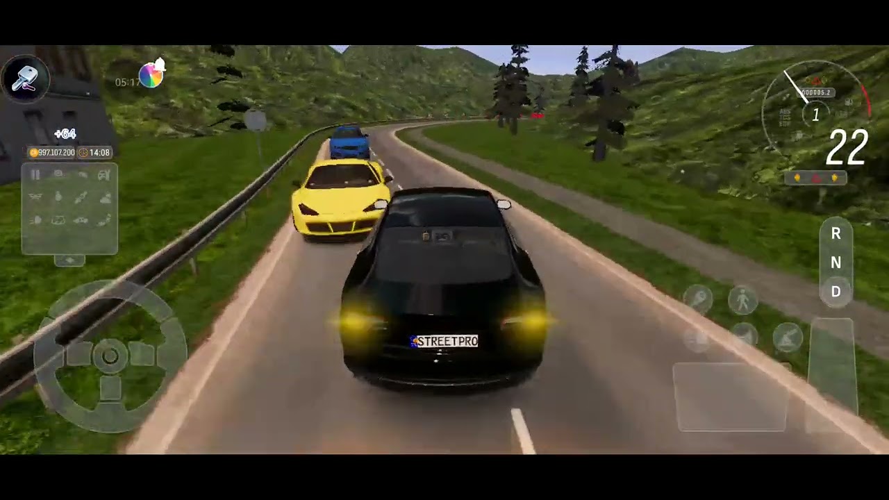 A car is a full speed game name street pro