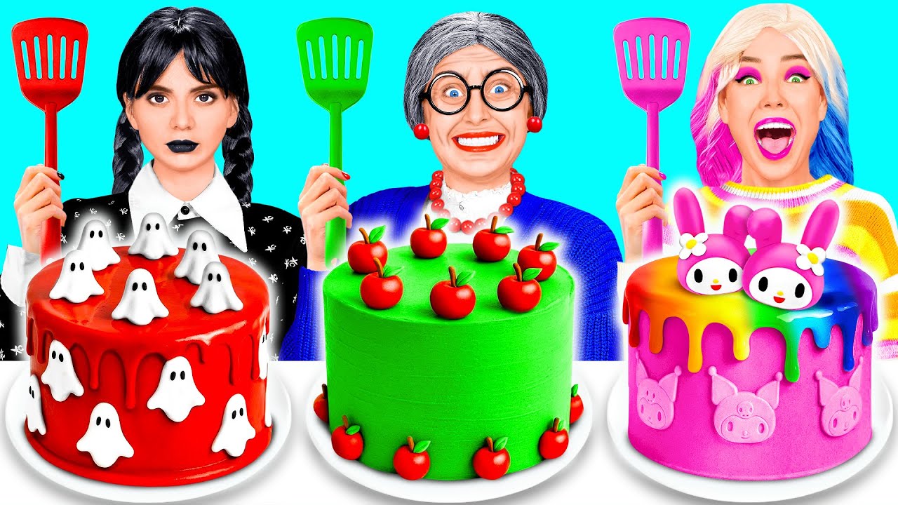 Wednesday vs Minha Vó No Desafio De Culinária | Truques Engraçados De Culinária TeenTeam Challenge