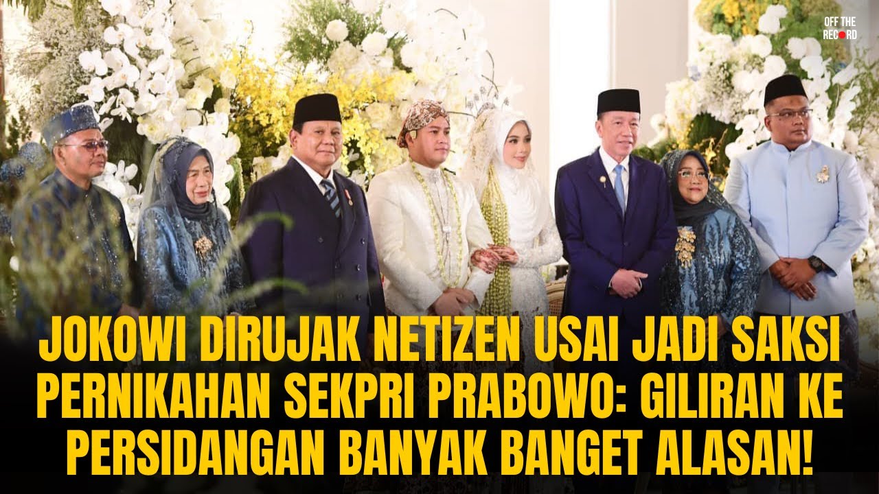 NETIZEN GUSAR! OGAH KE PERSIDANGAN SOLO, JOKOWI MALAH KE JKT JADI SAKSI NIKAH SEKPRI PRABOWO | 