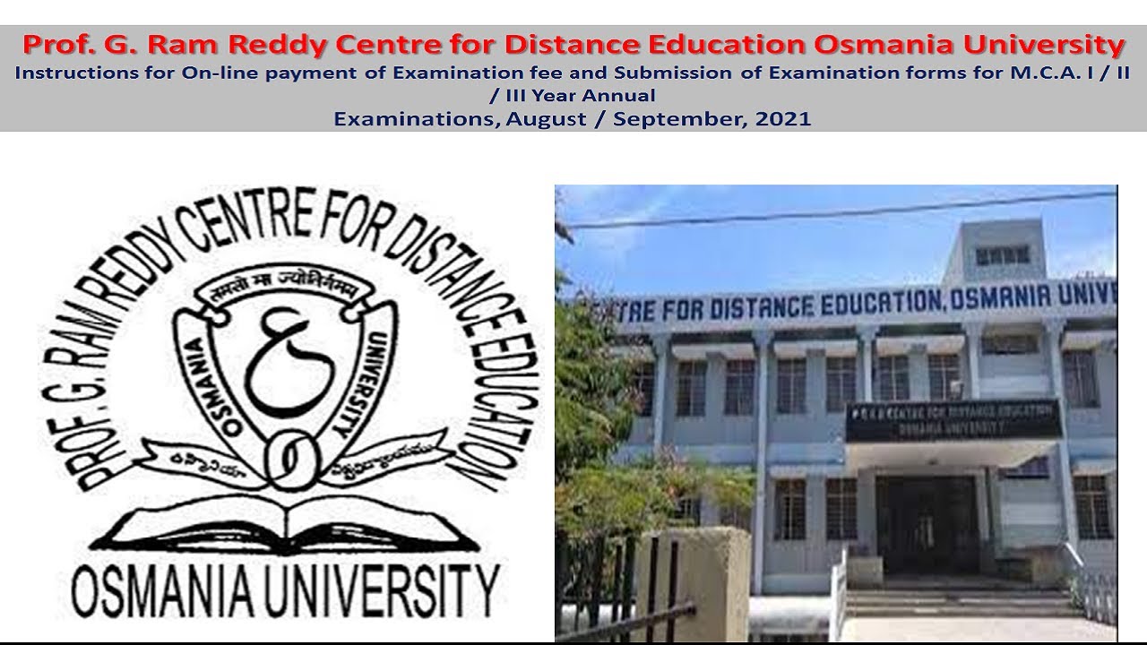 PROF  G  RAM REDDY CENTER FOR DISTANCE EDUCATION    M C A I II III YEAR ANNUAL EXAMINATION,AUG 20-21