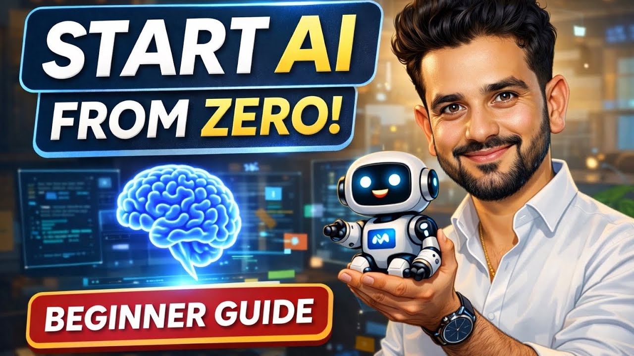 &bull; How to Start AI From Zero | Beginner-Friendly Roadmap &bull; Start AI in 2026 | Complete Beginner 💯💯