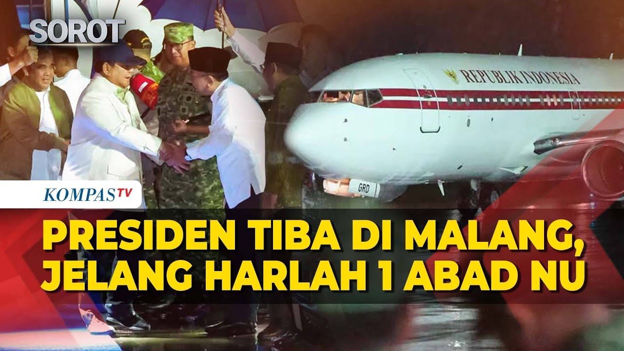 Momen Presiden Prabowo Tiba di Malang Jelang Puncak Harlah 1 Abad NU