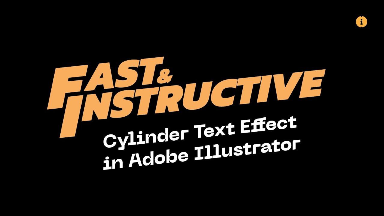 Cylinder Text Effect in Adobe Illustrator #FastandInstructive #TextEffect #Illustrator