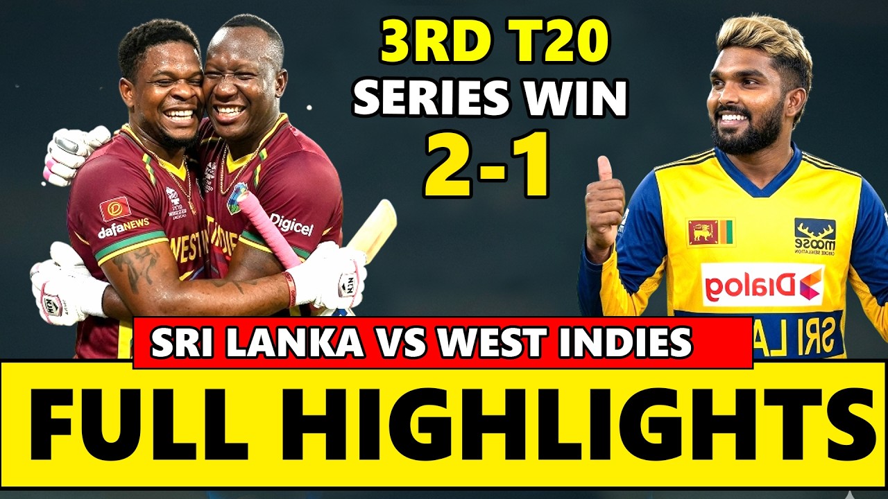 Full Highlights | Sri Lanka vs West Indies 3rd T20 2026