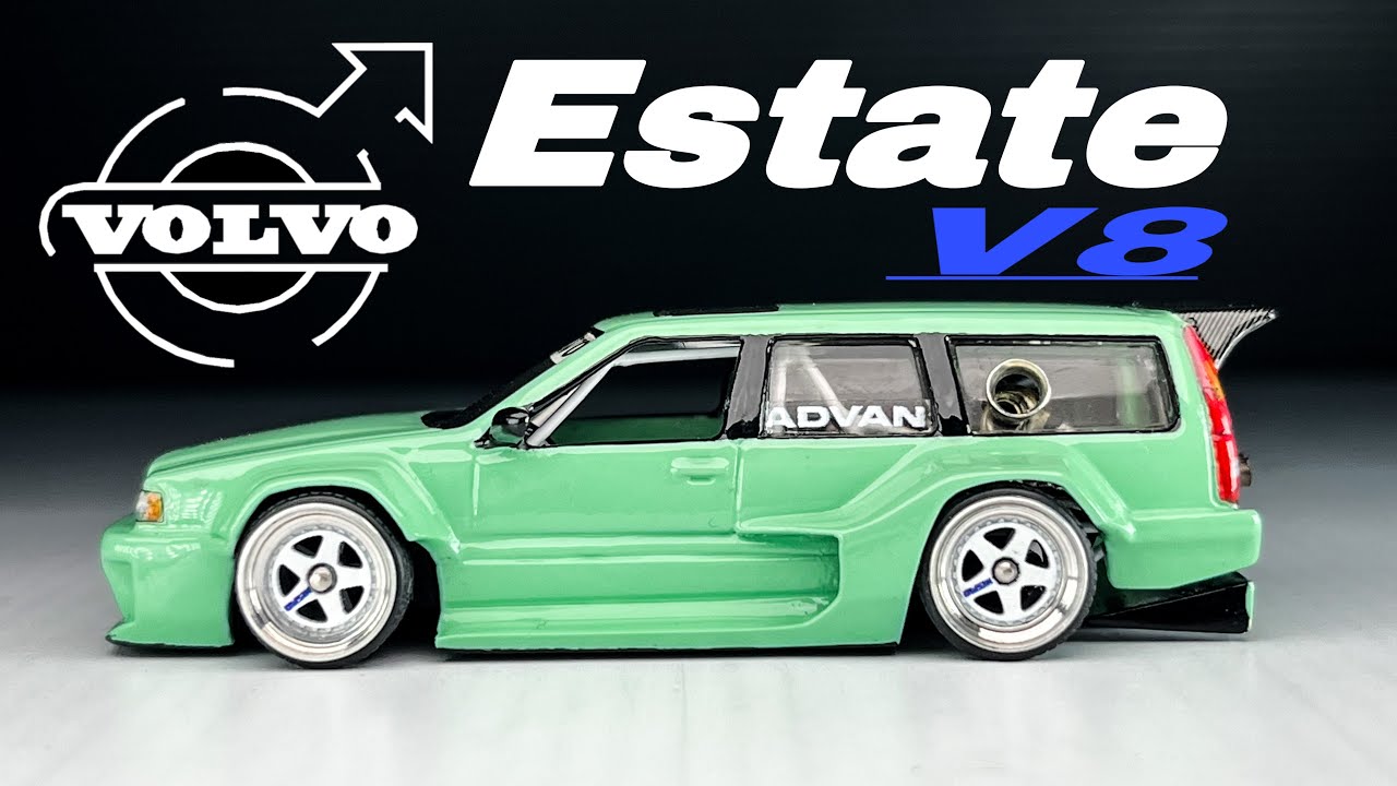 V8 twin Turbo mid engine Volvo estate HotWheels Custom