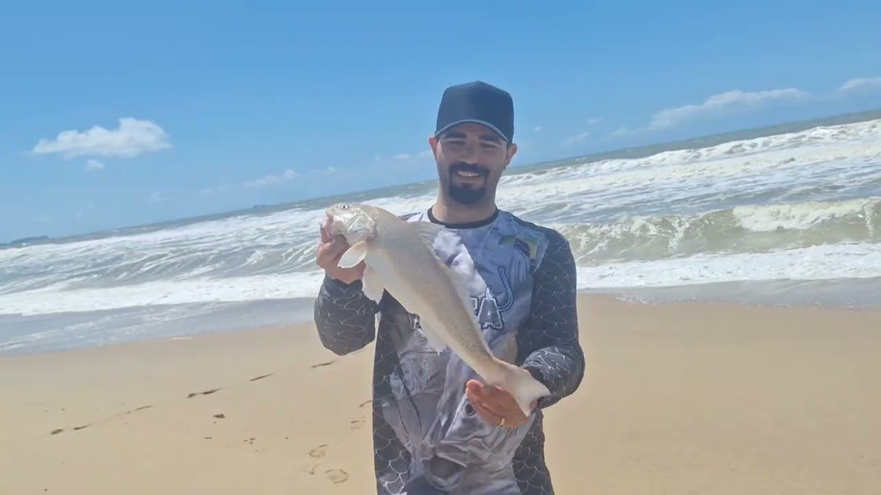 Ótimo ponto de pesca praia das Salinas Barra do Sul Santa Catarina