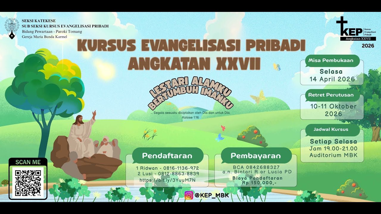 Open Registration - KEP MBK Angkatan 27 Tahun 2026 - Paroki Tomang