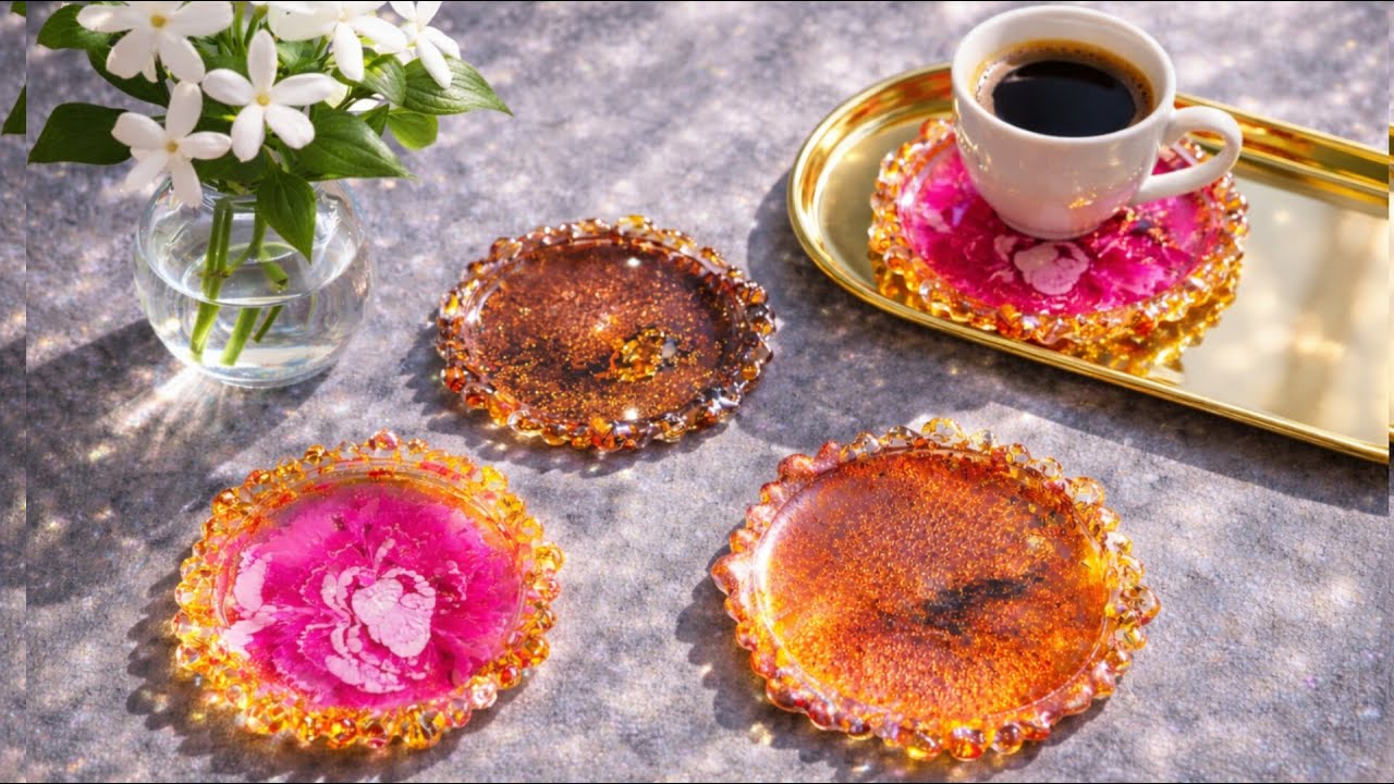 Which Resin Coaster Looks Best? 1, 2 or 3 ? |Playing with colors in a silicone mold