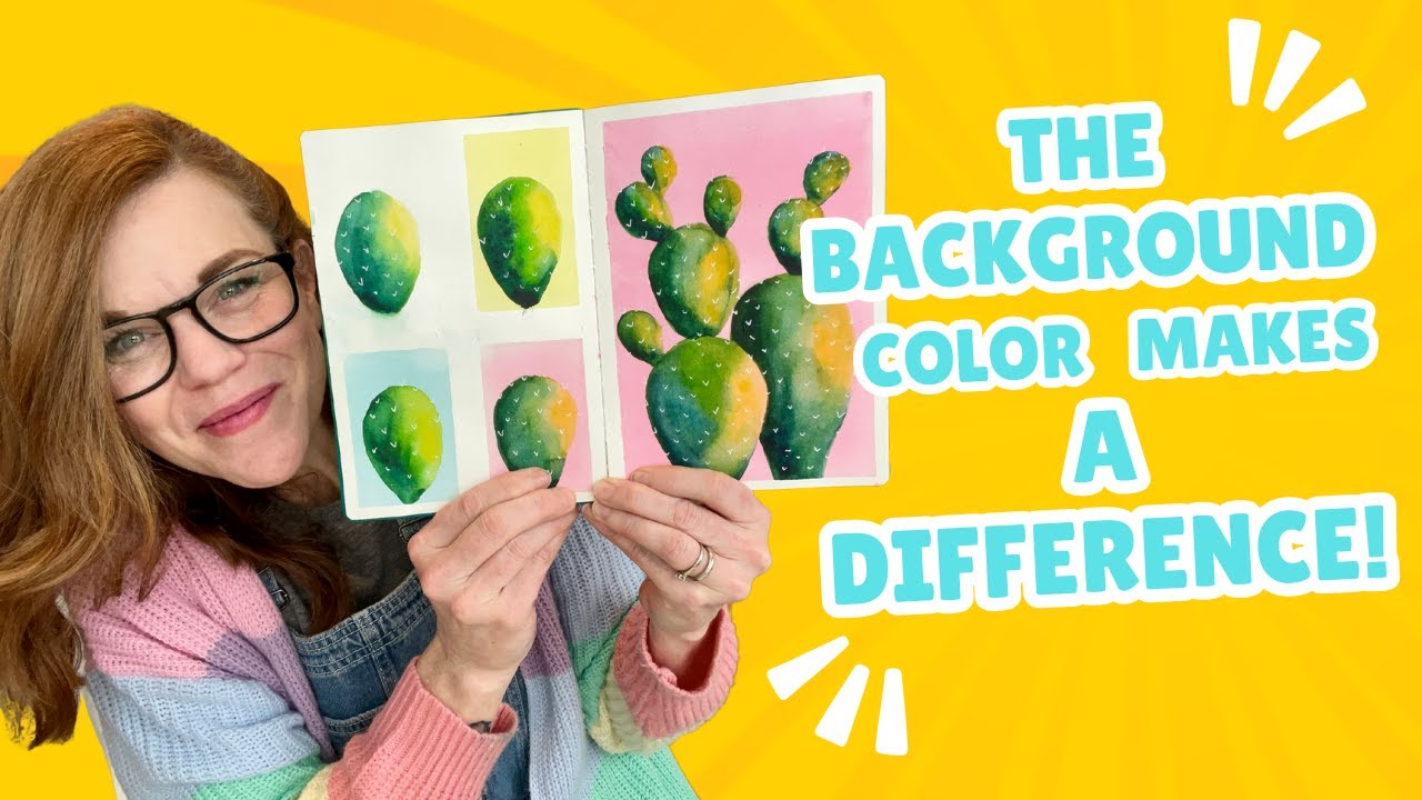 Painting Cactus on Different Backgrounds