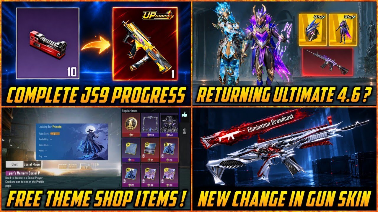 🔴 New 4.6 Update Returning Ultimate ? | BGMI Free JS9 Progress Explained | Free Theme Event Rewards